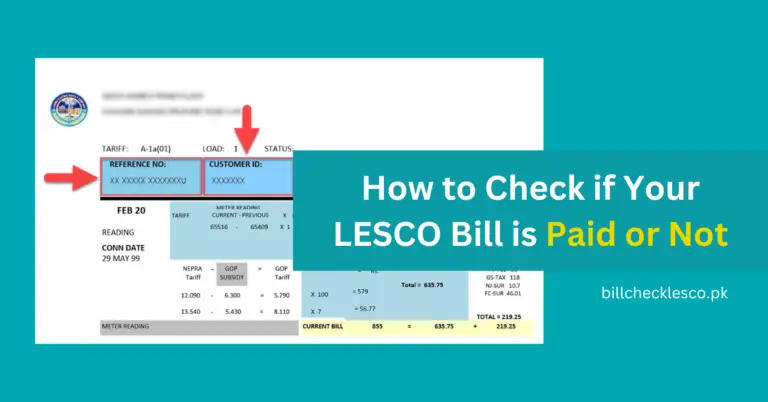 How to Check if Your LESCO Bill is Paid or Not